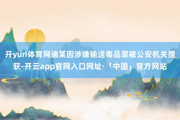 开yun体育网迪某因涉嫌输送毒品罪被公安机关捏获-开云app官网入口网址·「中国」官方网站
