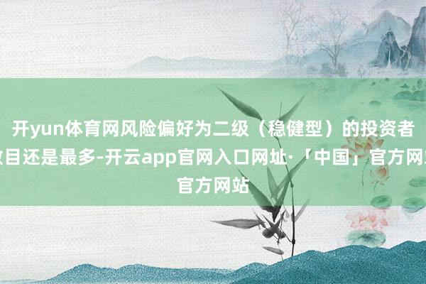 开yun体育网风险偏好为二级（稳健型）的投资者数目还是最多-开云app官网入口网址·「中国」官方网站